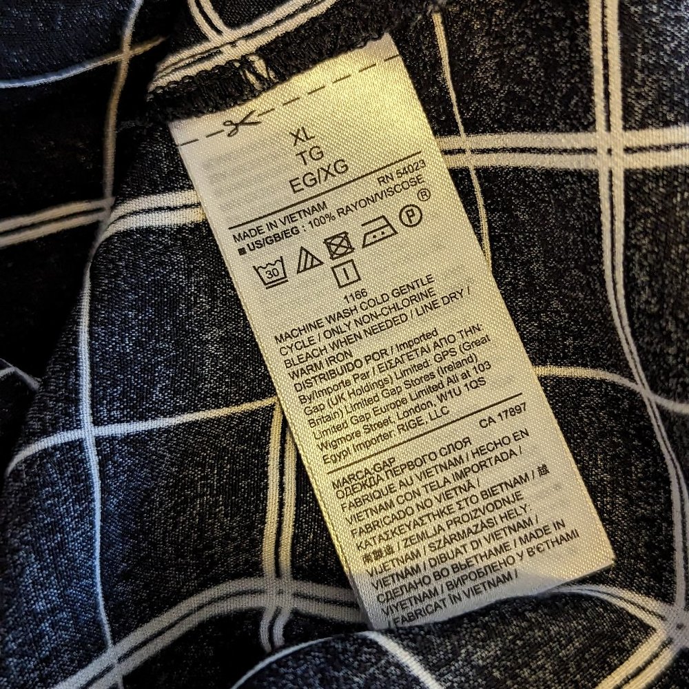 Gap Black And White Patterned Blouse - image 4